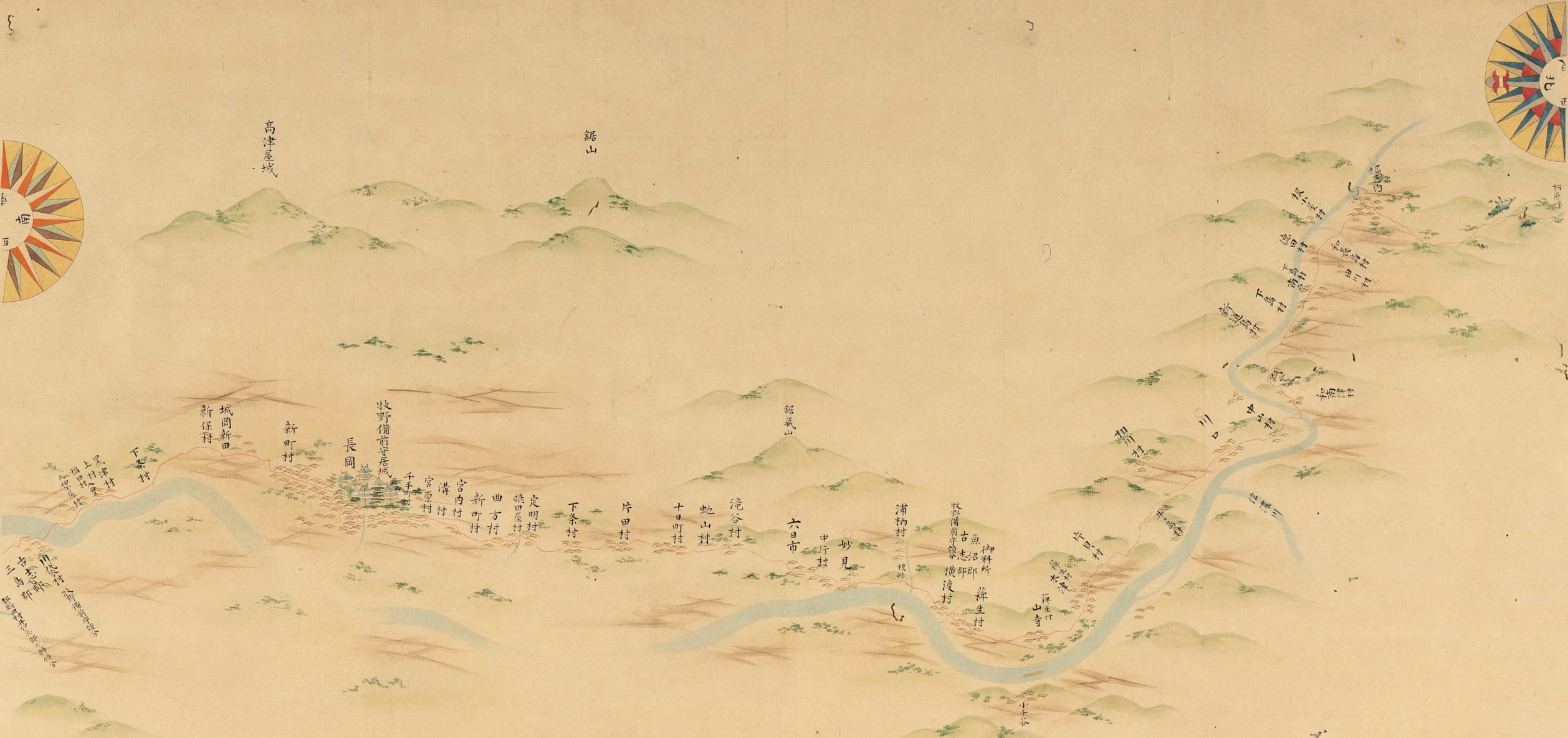 Extrait d’une carte de Inō Tadataka